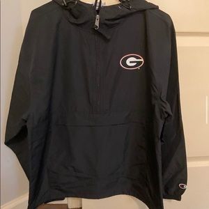 Black UGA x Champion rain jacket
